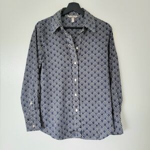 H&M Women Bleu/Beige Shirt S